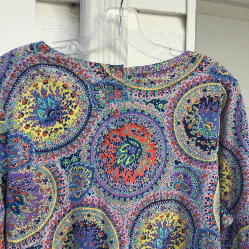 NWT Talbots Lavender Blue Orange Yellow Sweater - Picture 4 of 4